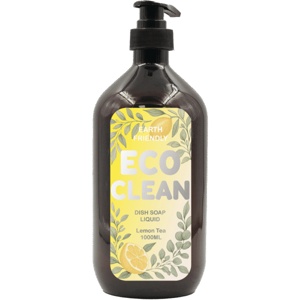 earth friendly eco clean Dish Soap Liquid Lemon Tea 1000ml front