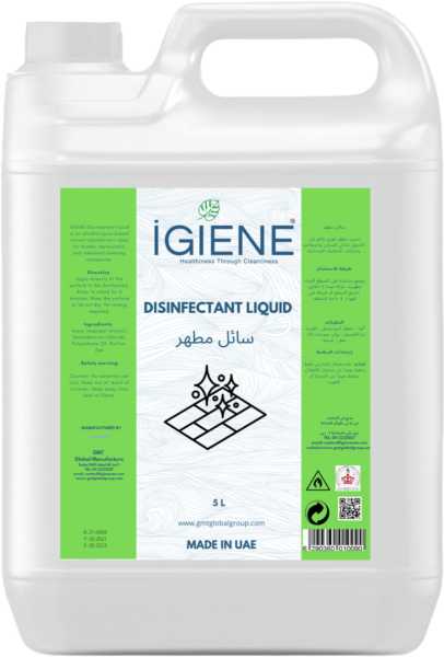 Disinfectant Liquid 5L bottle - no rinse instant formula UAE