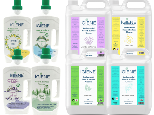Antibacterial Floor and Surface Cleaner 1L and 5L bottles - alcohol free UAE