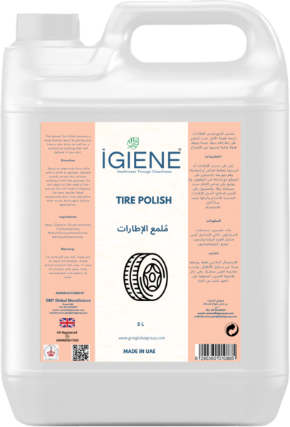 Tire Polish 5L bottle - long lasting shine UAE